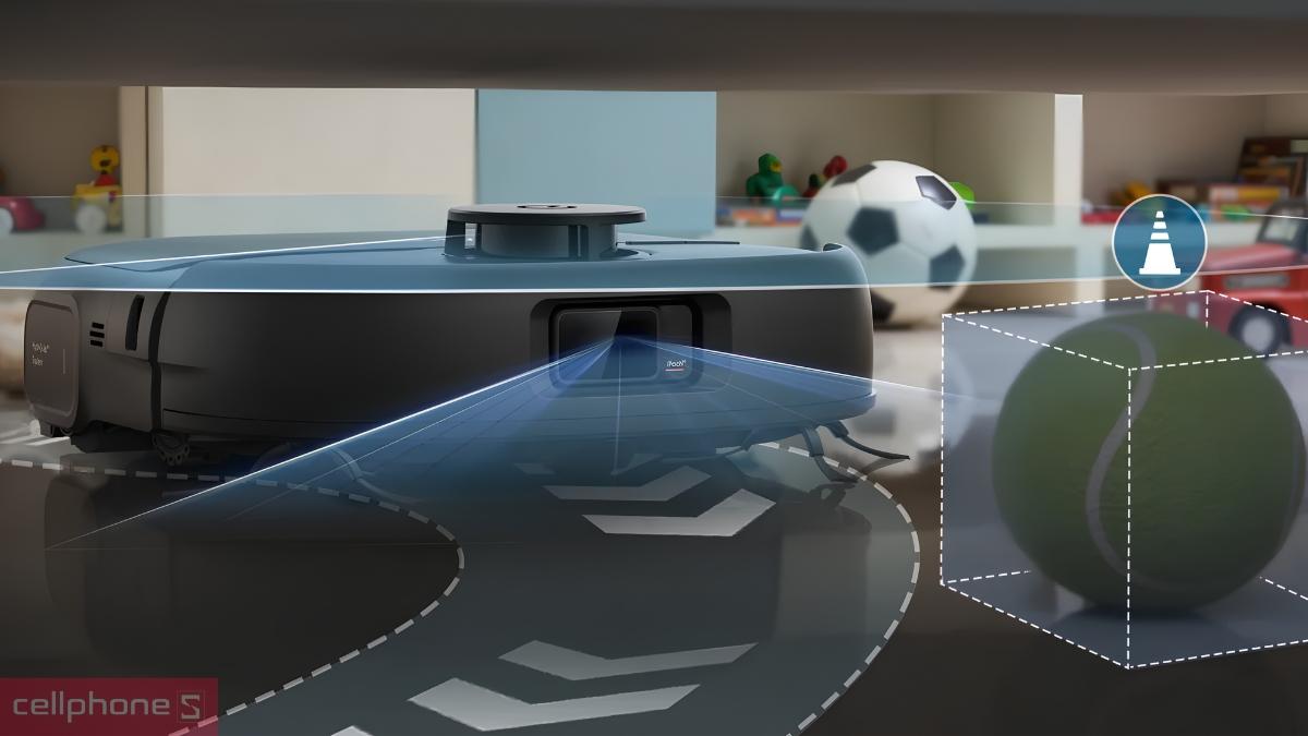 Eufy Robot Vacuum Omni C28 thiết kế thấp tối ưu để làm sạch các khe hẹp hoặc gầm giường