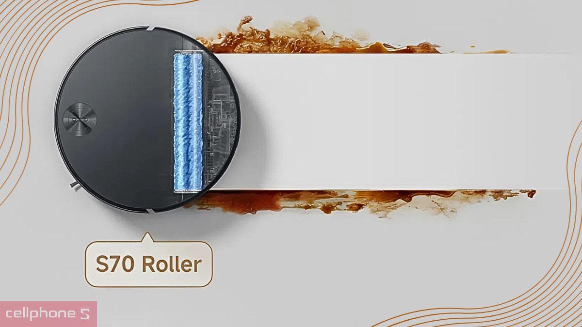 Robot hút bụi lau nhà Mova S70 Roller thiết kế mỏng 90mm và bản đồ 2.5D trên ứng dụng