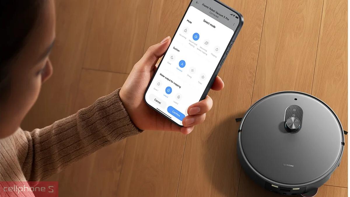 Quản lý Robot hút bụi Xiaomi Vacuum 6 Max trực tiếp qua ứng dụng
