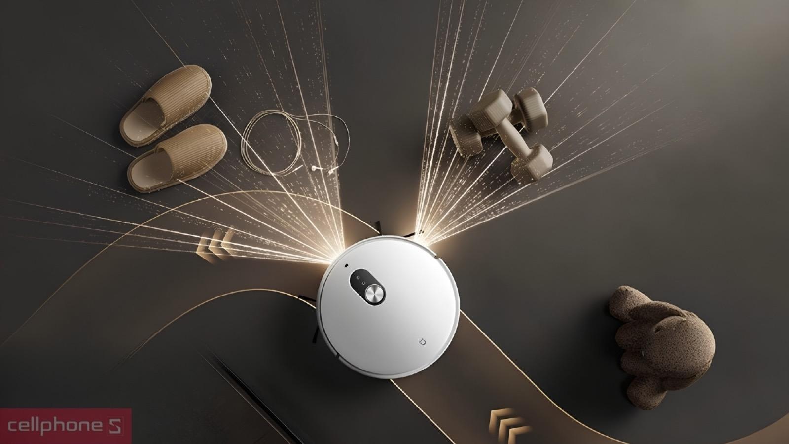 Robot hút bụi Vacuum 6 Pro dùng AI 3 camera nhận diện vật cản nhỏ trong nhà