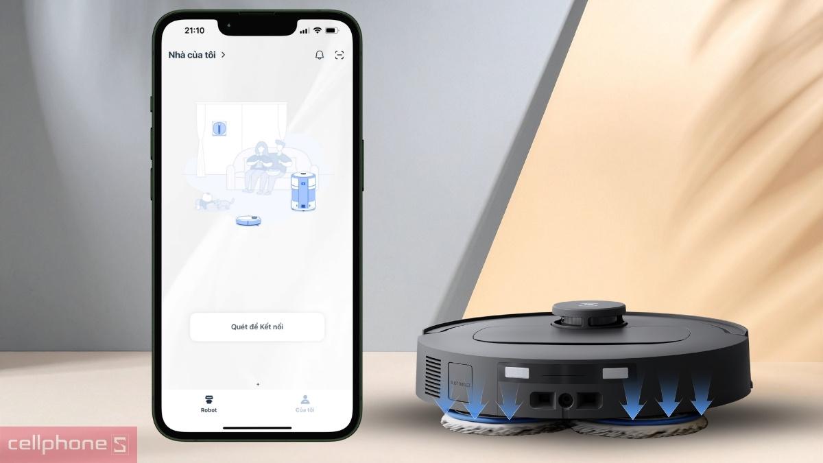 Quét mã QR trên ứng dụng ECOVACS Home để kết nối Robot hút bụi thông minh Ecovacs T30C Prime Omni