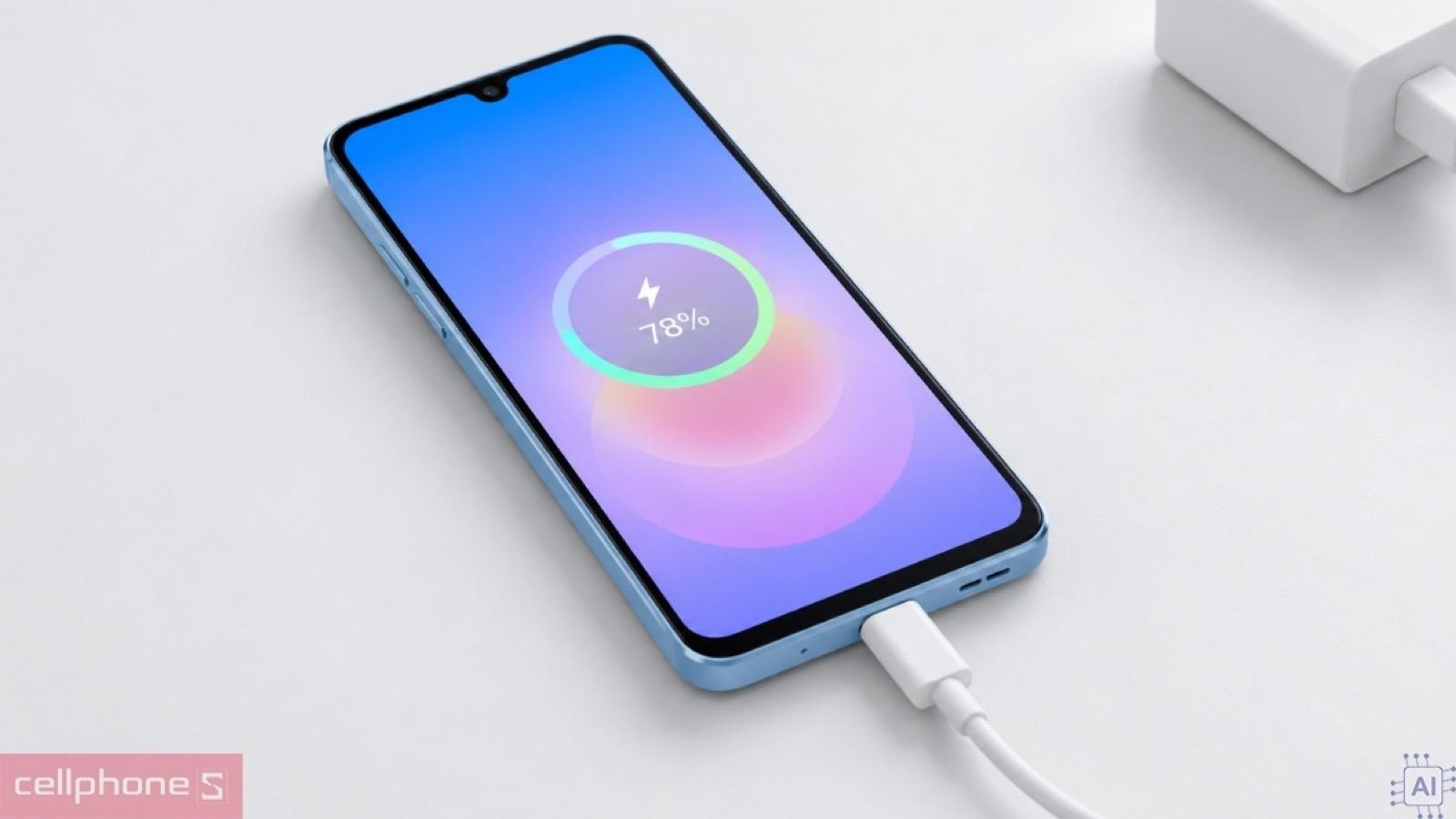 Samsung Galaxy A18 sạc nhanh bổ sung 50% pin sau khoảng 30 phút