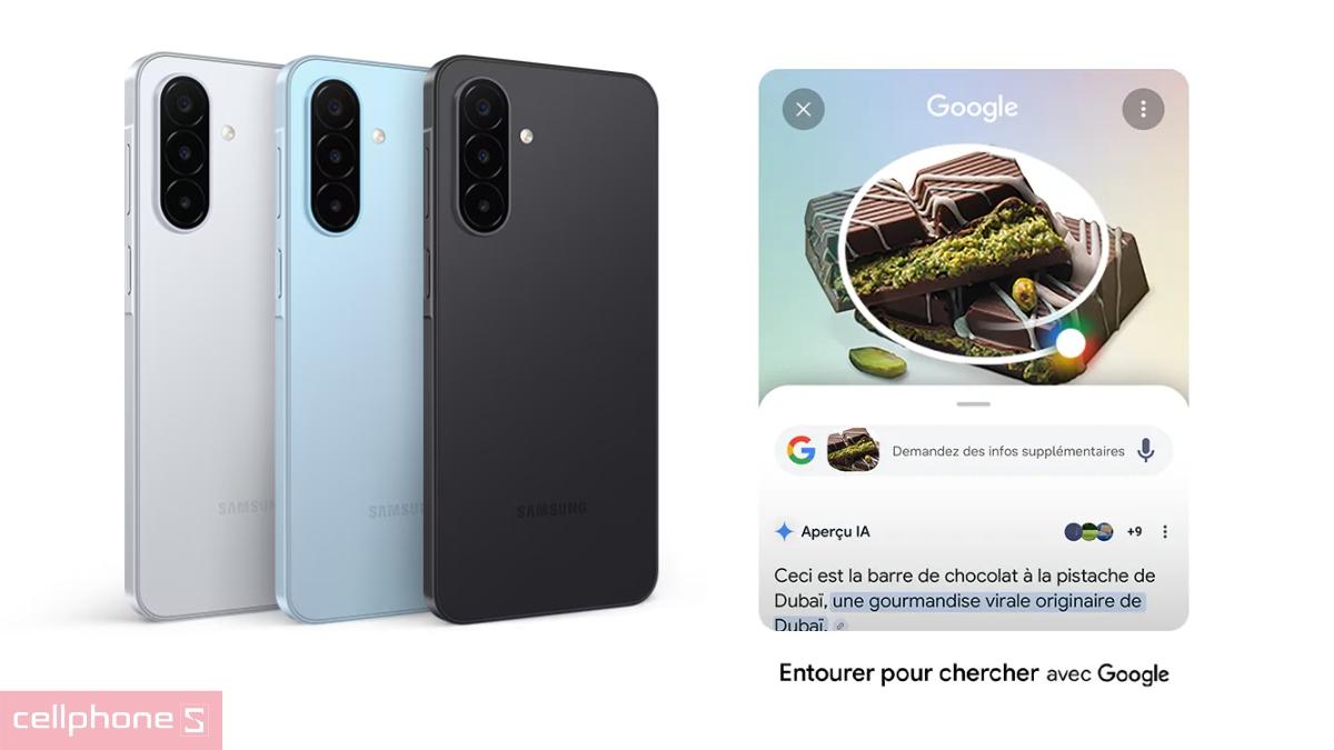 Samsung Galaxy A18 tích hợp Gemini và Khoanh tròn tìm kiếm tra cứu nhanh