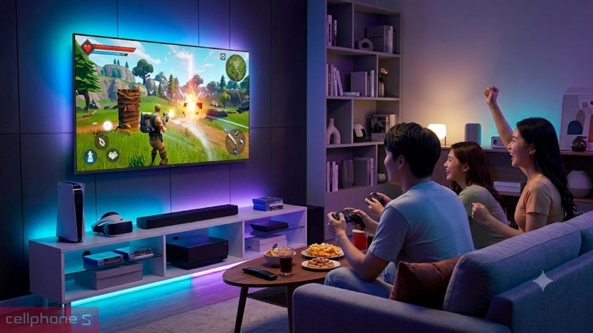 Smart tivi Samsung Mini-Led 4K 50 inch 2026 (50M1EH) hỗ trợ nhiều công nghệ như ALLM, VRR, Motion Xcelerator cùng các chế độ Karaoke, Bóng đá AI và Filmmaker Mode