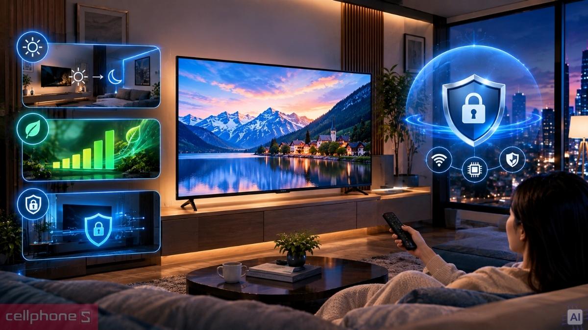 Smart tivi Samsung QLED FHD 40 inch 2025 40Q5FA tích hợp Quick Remote, AI Energy và Samsung Knox, mang đến trải nghiệm sử dụng tiện lợi, tiết kiệm và an toàn
