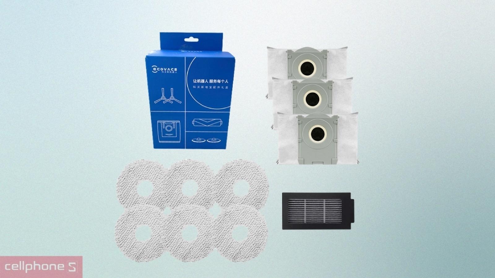 Bộ 3 túi đựng bụi dung tích lớn của Bộ phụ kiện cho Robot Ecovacs T50 Pro Omni Gen 3, T50S Pro Omni, T30C Omni