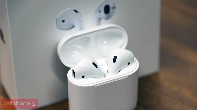 Tai nghe AirPods 2 chính hãng VN/A phiên bản sạc thường sở hữu dung lượng pin lớn