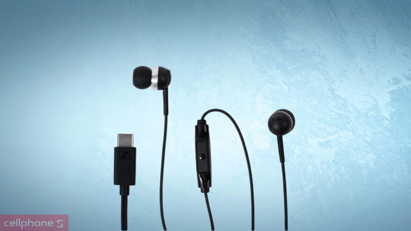Kiểu dáng in-ear nhỏ gọn, đeo êm ái của Tai nghe có dây Sennheiser Type-C CX 80U