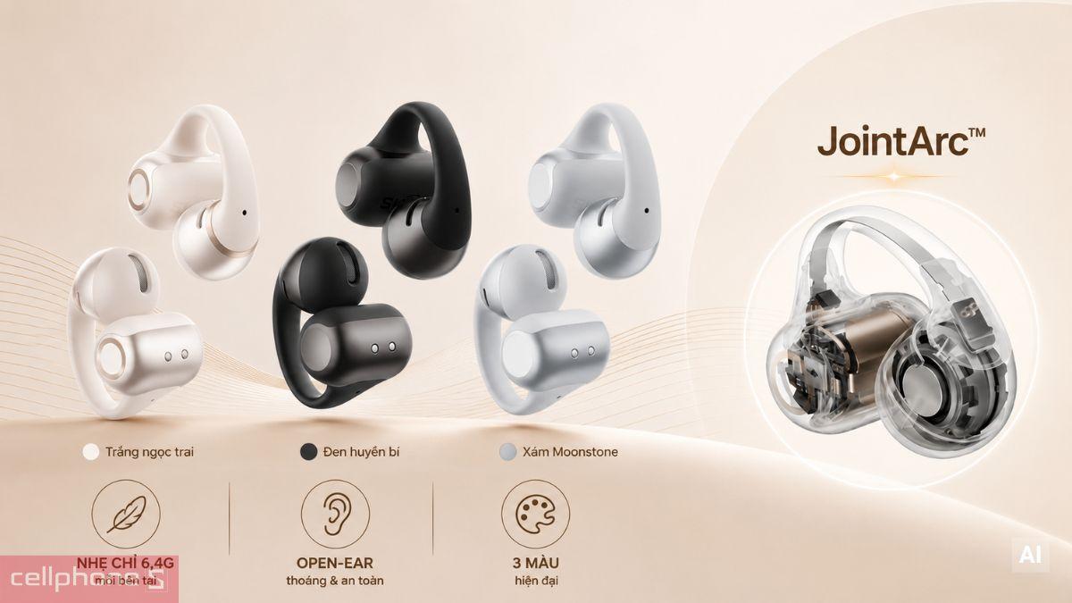 Thiết kế JointArc và ba màu sắc hiện đại