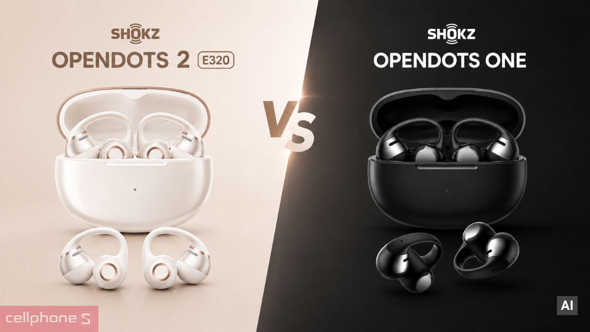 Shokz OpenDots 2 E320 VS Shokz OpenDots ONE