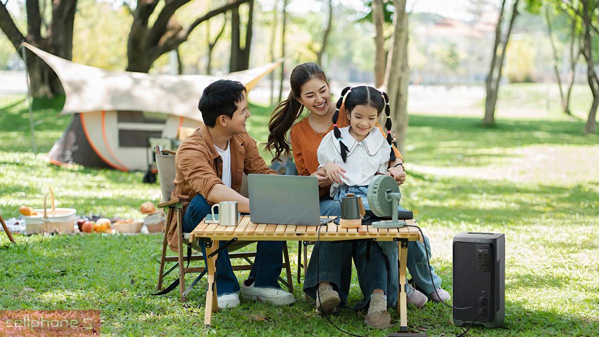 Trạm sạc có dung lượng 1920Wh, nạp pin thoải mái
