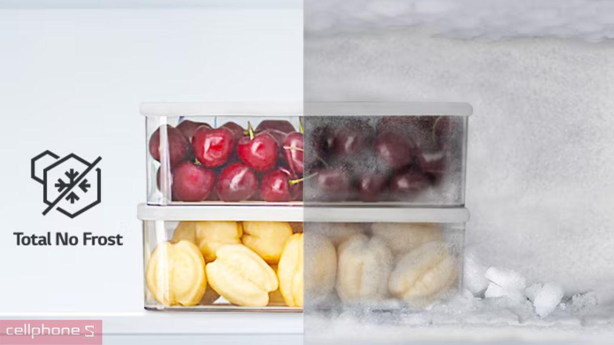 Công nghệ Total No Frost trên tủ lạnh LG S60BG ngăn tình trạng đóng tuyết