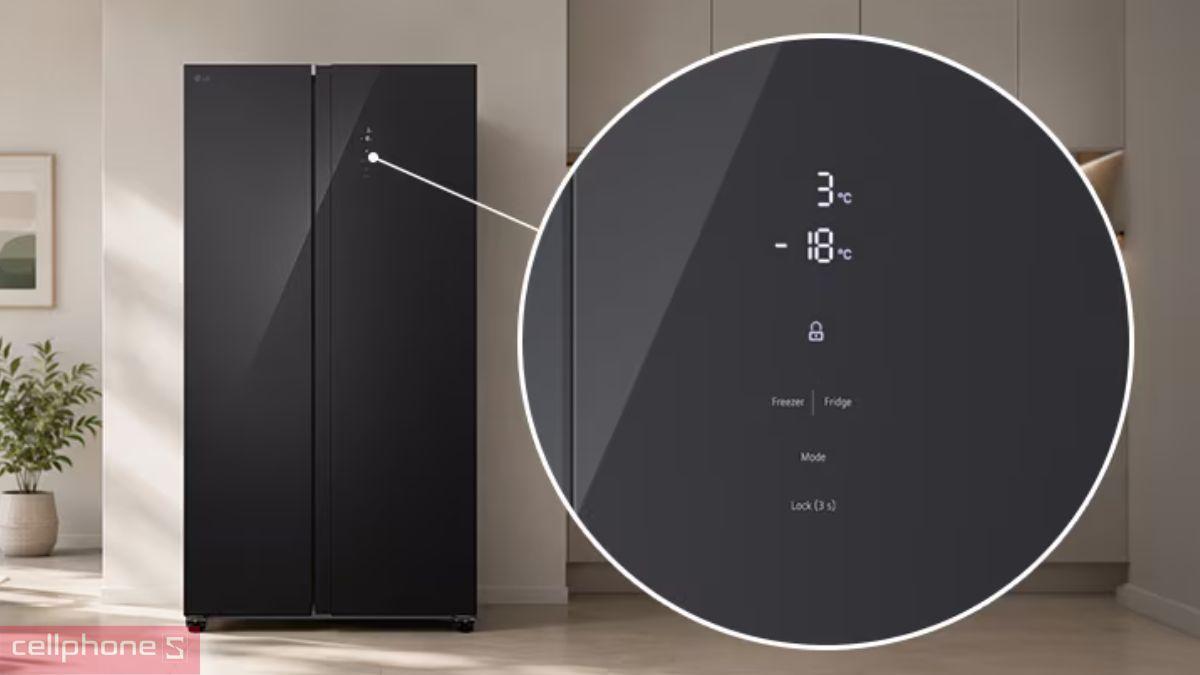 Tủ lạnh LG S60BG tích hợp bảng điều khiển cảm ứng tiện lợi