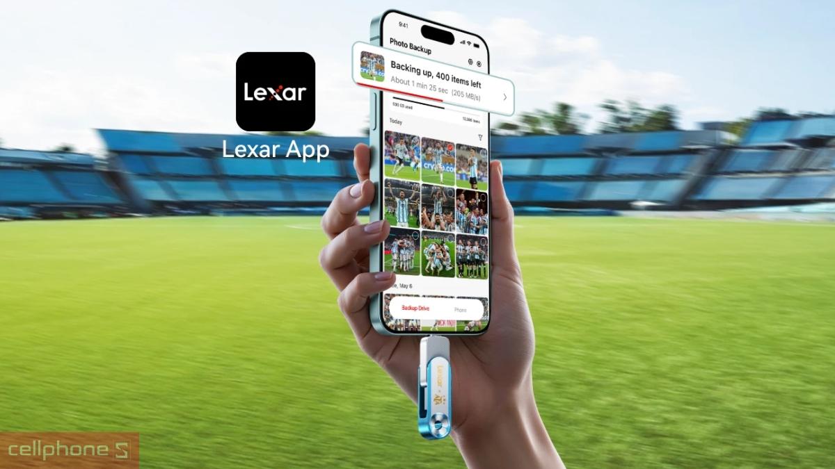 USB Lexar JumpDrive D500 Dual 128GB trang bị ứng dụng Lexar App tự động giải phóng dung lượng
