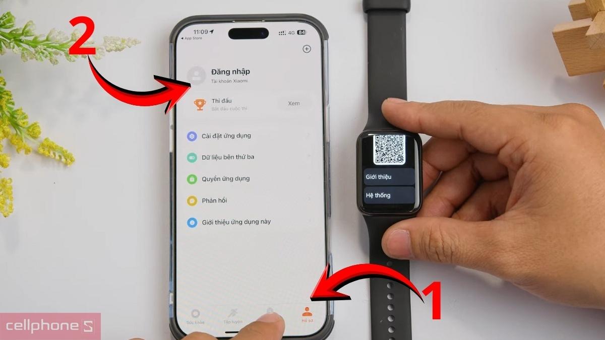 Đăng nhập tài khoản Xiaomi trên ứng dụng Mi Fitness để thiết lập Mi Band 11