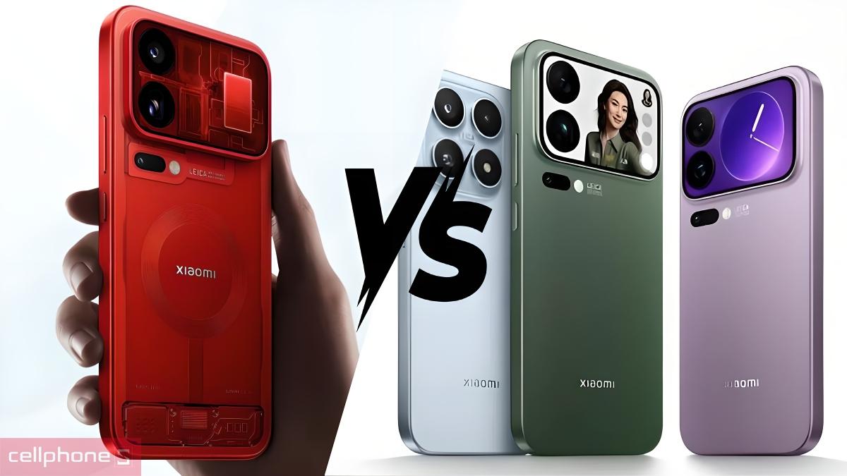 So sánh điện thoại Xiaomi 18 Pro 16GB 512GB với Xiaomi 17 Pro