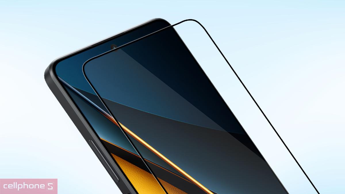 Thiết kế trong suốt của dán kính cường lực màn hình Samsung Galaxy A07A06Xiaomi POCO M6 5G Zeelot Full viền đen cao cấp