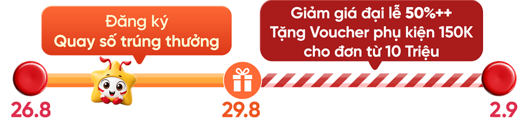 Sale 2/9 đăng ký quay số trúng thưởng