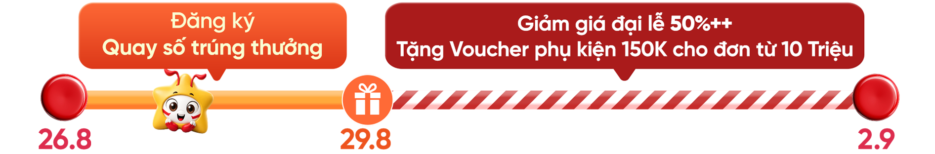 Sale 2/9 đăng ký quay số trúng thưởng